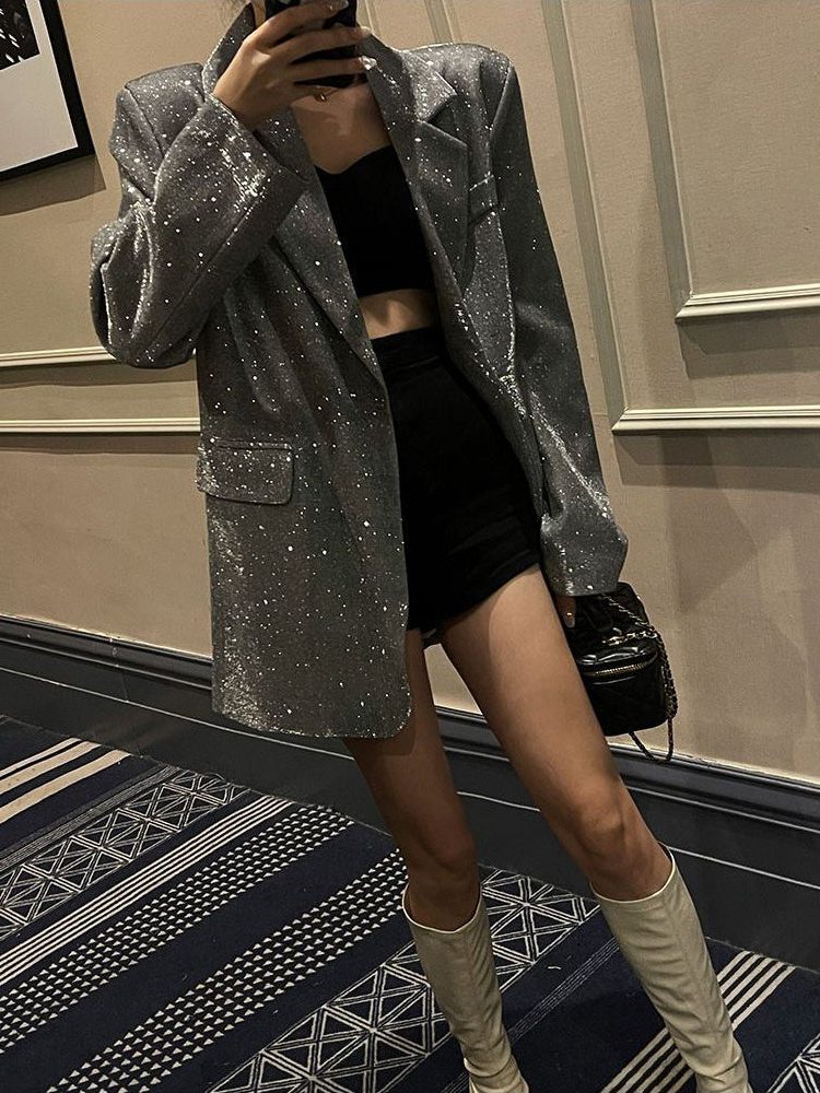 Corisande | Sequin Oversized Blazer for Women