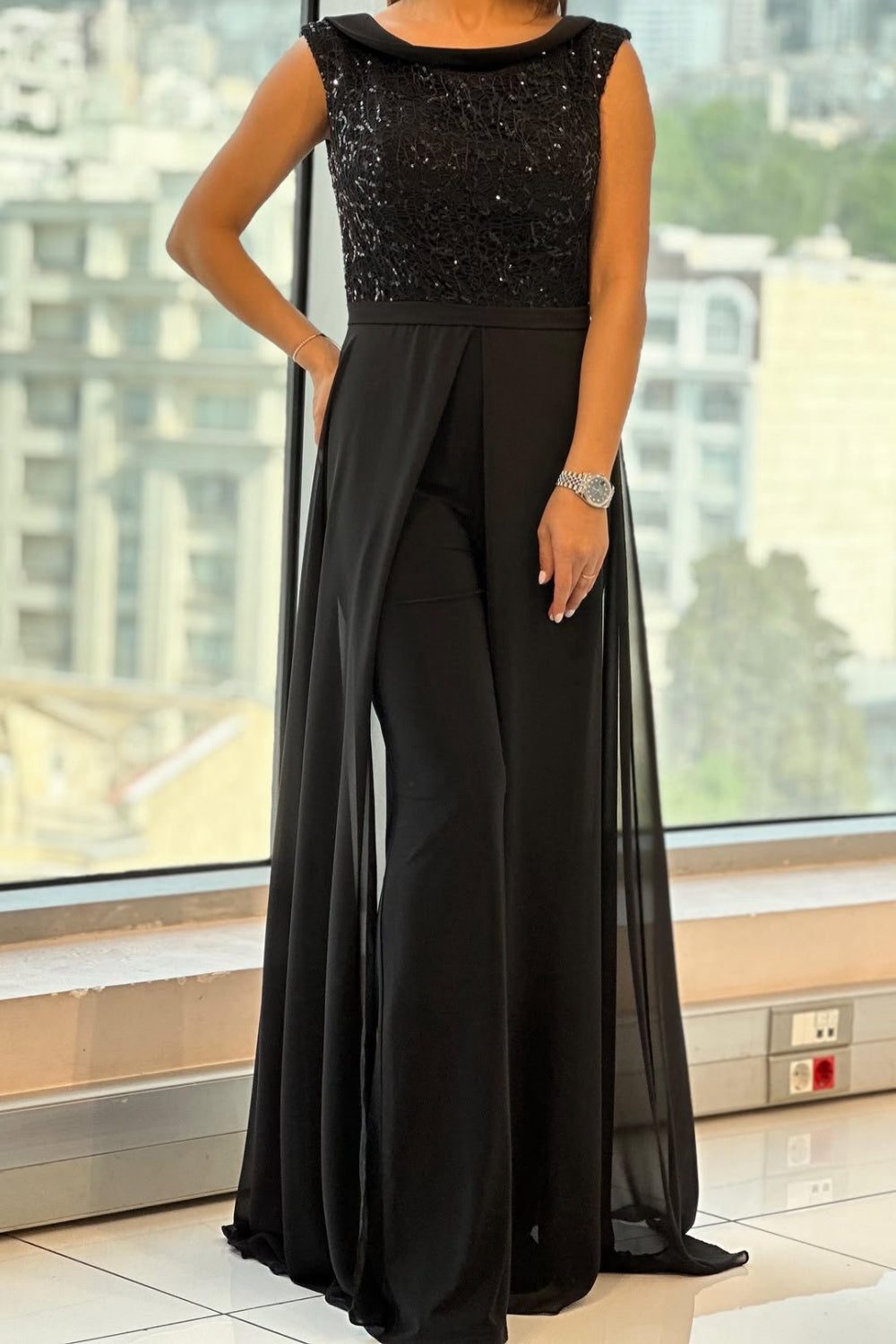 Vasilisa | Sequin Sleeveless Maxi Jumpsuit for Women