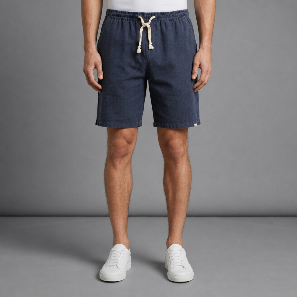 Sete Linen Cotton Drawstring Shorts