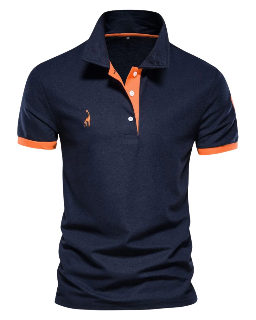 Short Sleeve Contrast Trim Polo Shirt for Men