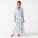 Sky Blue Palm Leaf