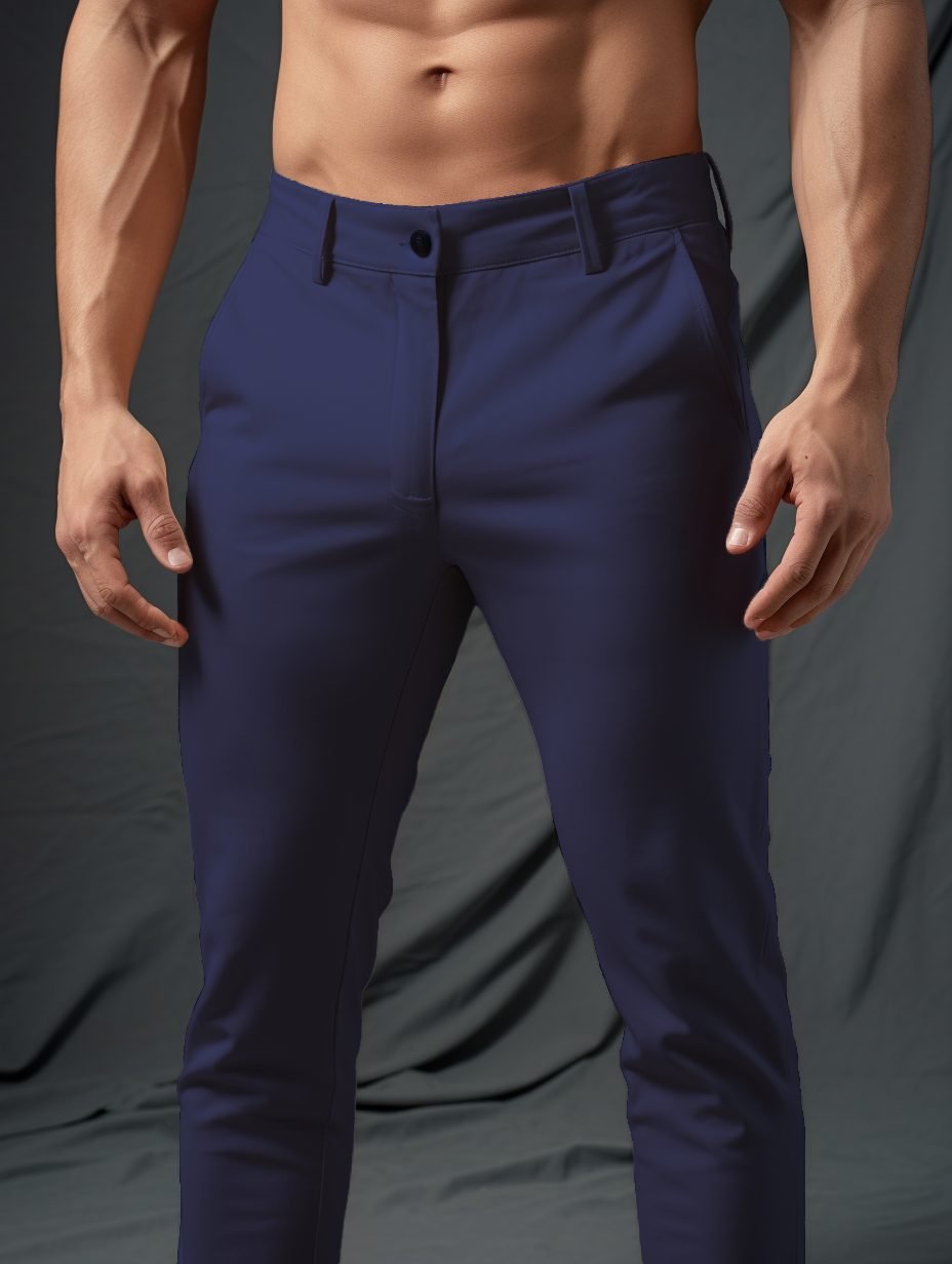 Slim Fit Stretch Chino Trousers for Men