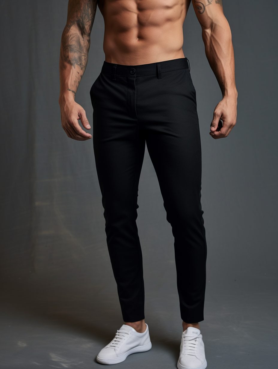 Slim Fit Stretch Chino Trousers for Men