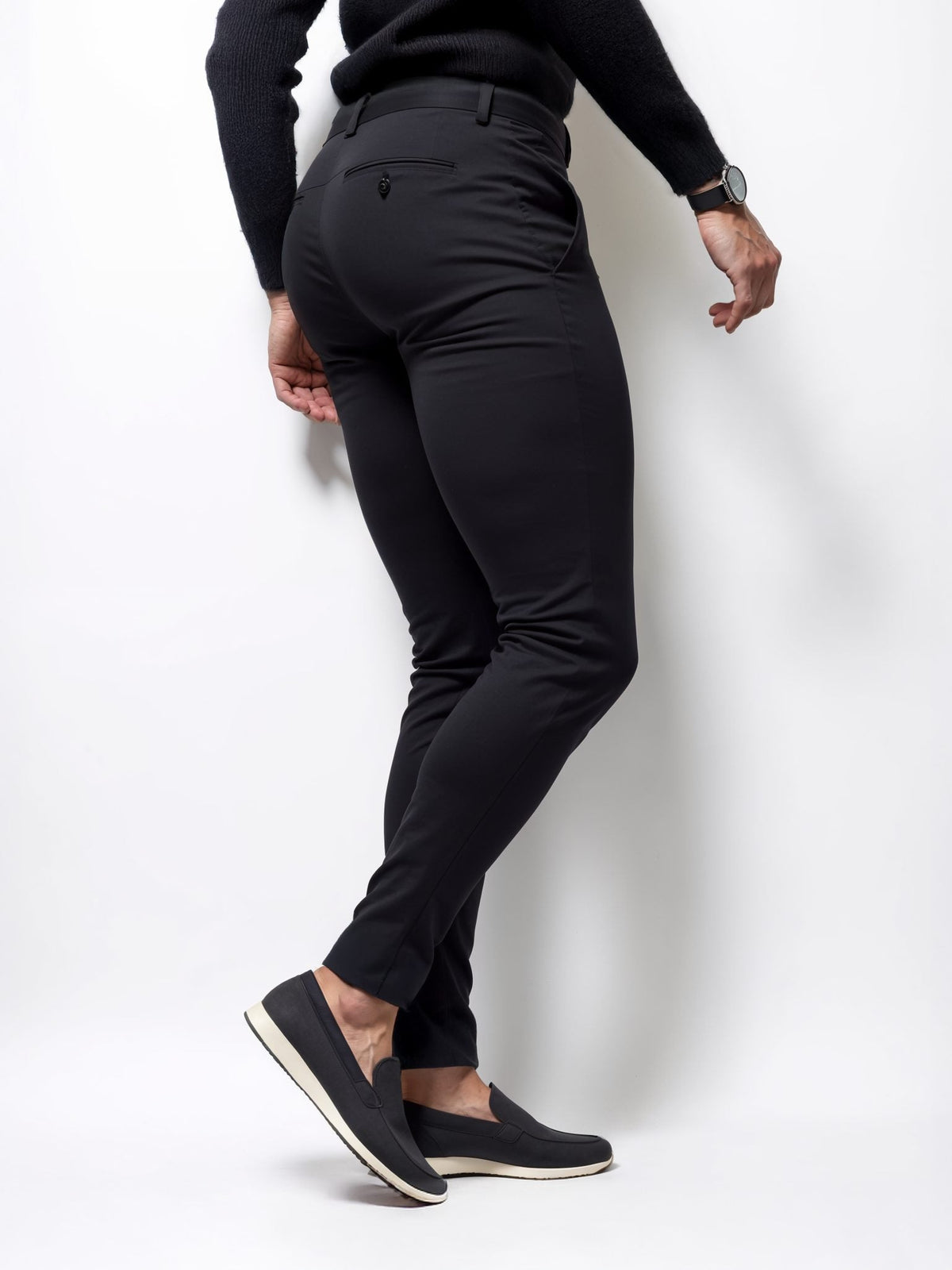 Slim Fit Stretch Chino Trousers for Men