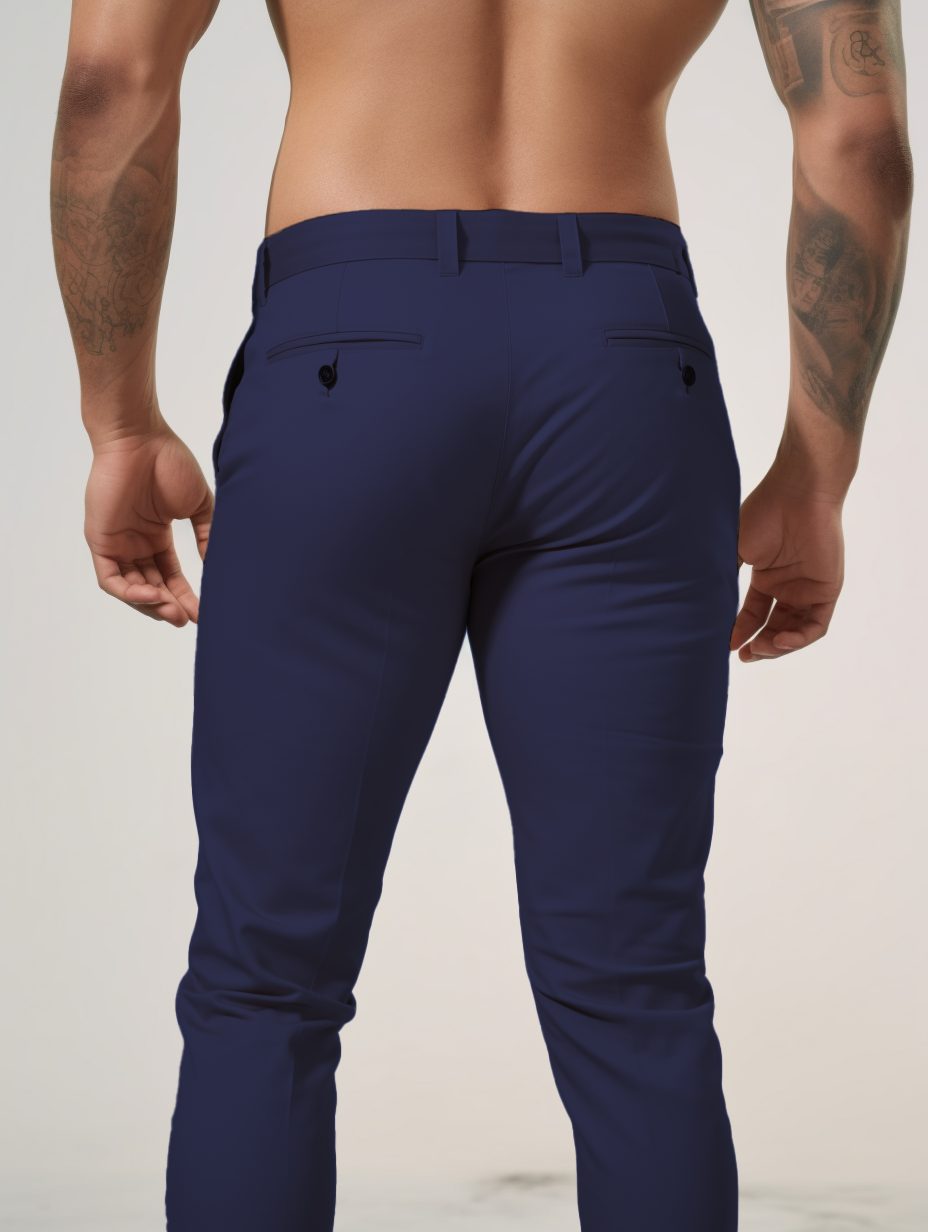Slim Fit Stretch Chino Trousers for Men