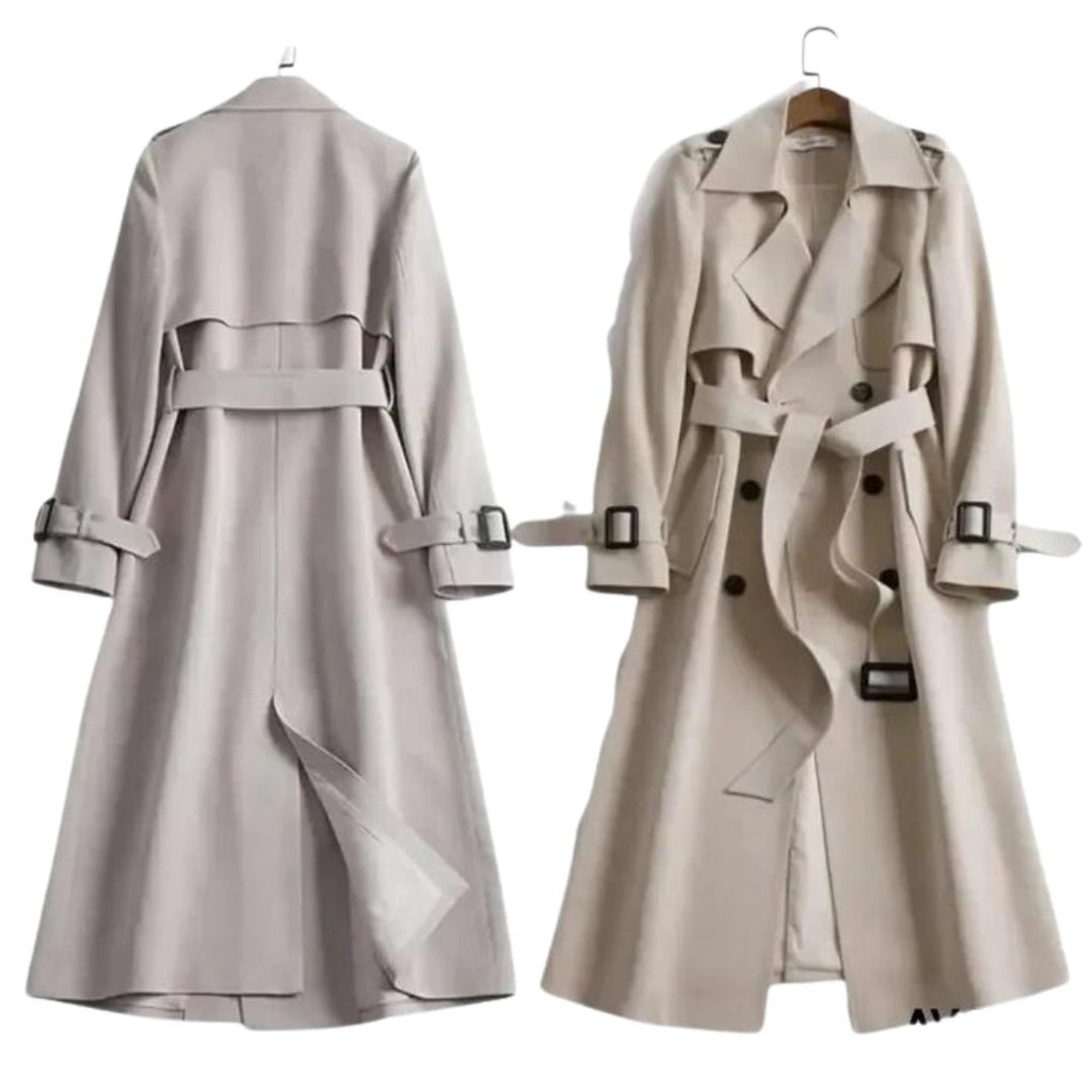 Solveig | Long Trench Coat with Belt for Women