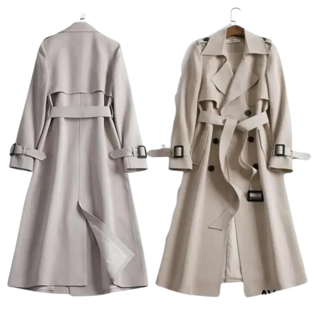Solveig | Long Trench Coat with Belt for Women