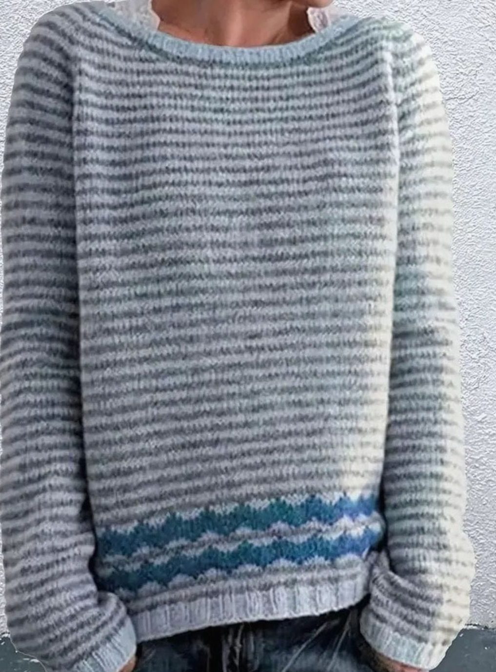 Stevie | Striped Sweater with Crew Neck for Women