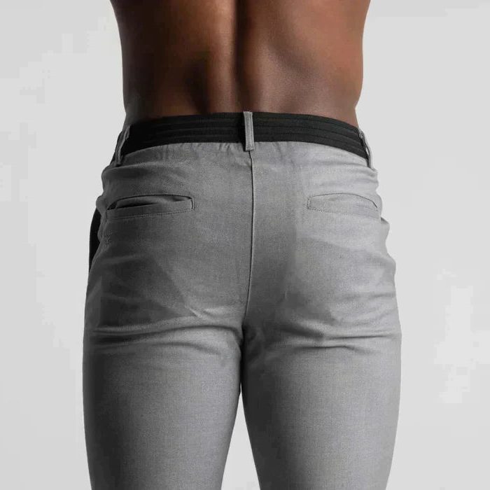 Straight Leg Chino Trousers for Men
