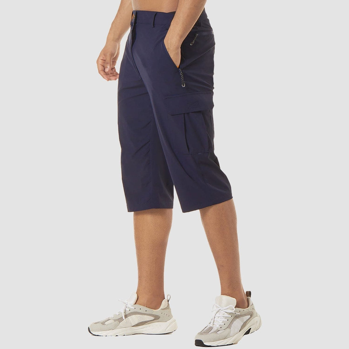 Stretch Fit Cargo Shorts with Welt Pockets for Men
