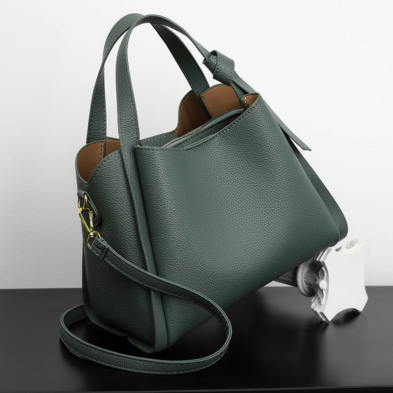 Women's Textured Hobo Handbag with Adjustable Strap