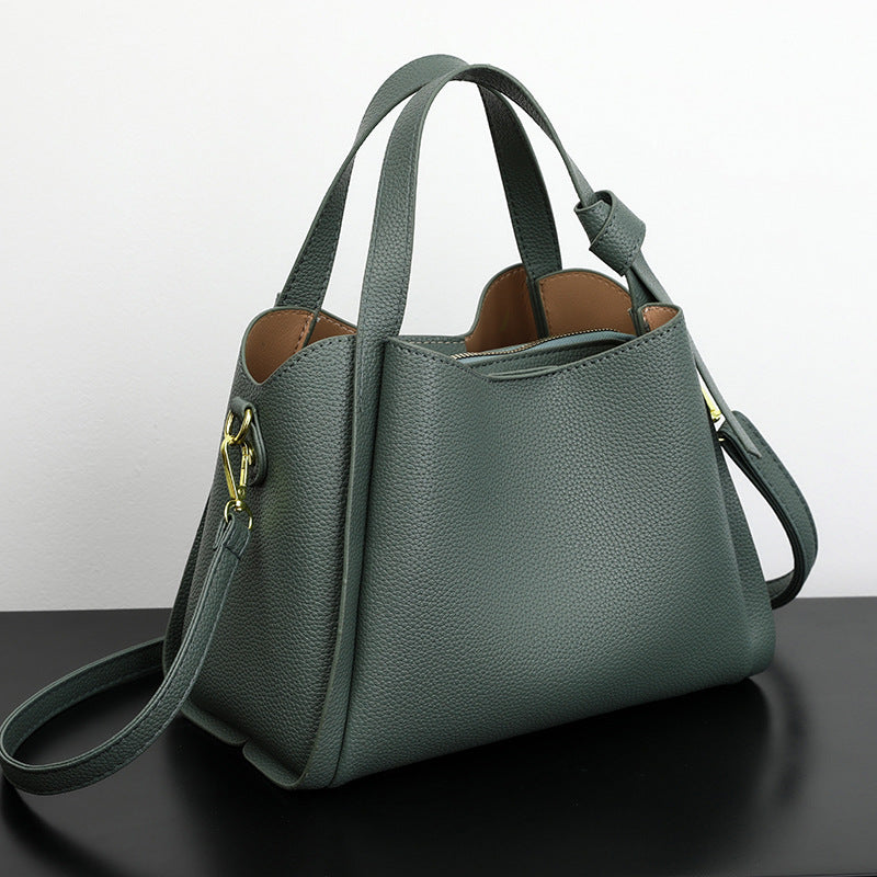 Women's Textured Hobo Handbag with Adjustable Strap