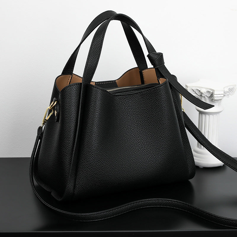 Women's Textured Hobo Handbag with Adjustable Strap