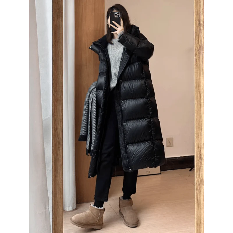 Women's Quilted Puffer Coat Long Length for Winter