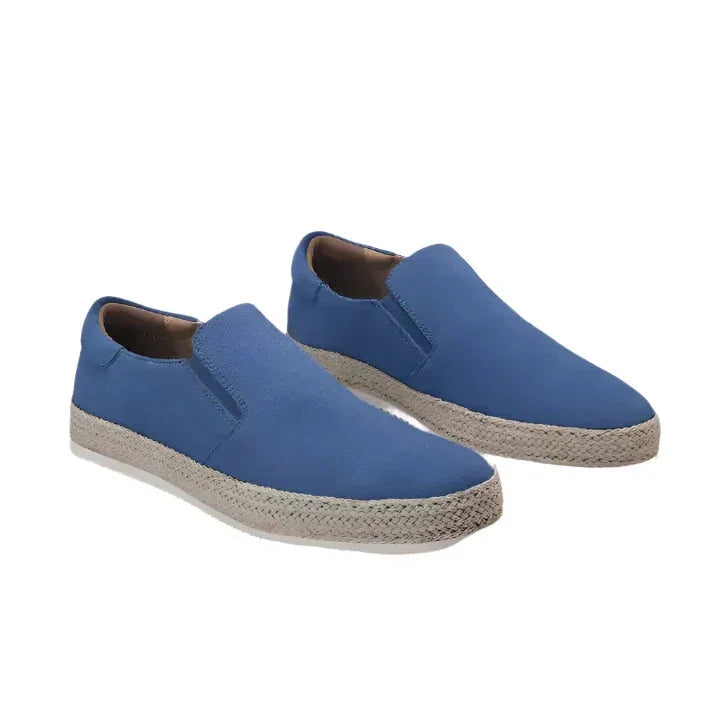Women's suede espadrilles with woven jute sole