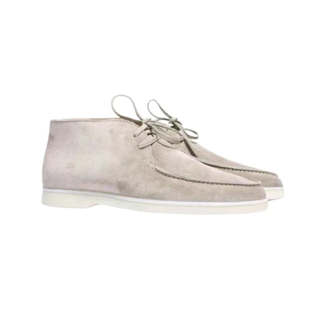 Suede shoes with laces