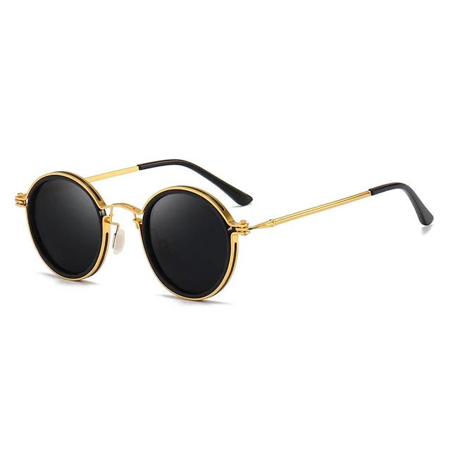 Grace | Women's Polarized Round-Frame Sunglasses With Gold Metal Temples
