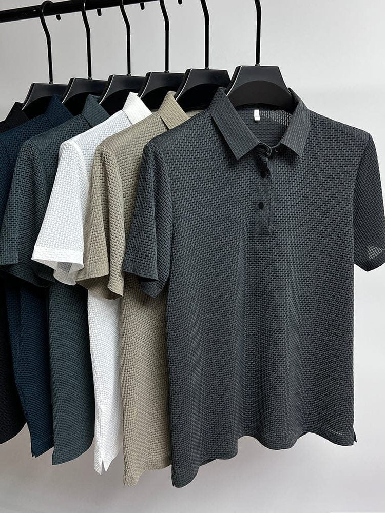 Textured Polo Shirt for Men