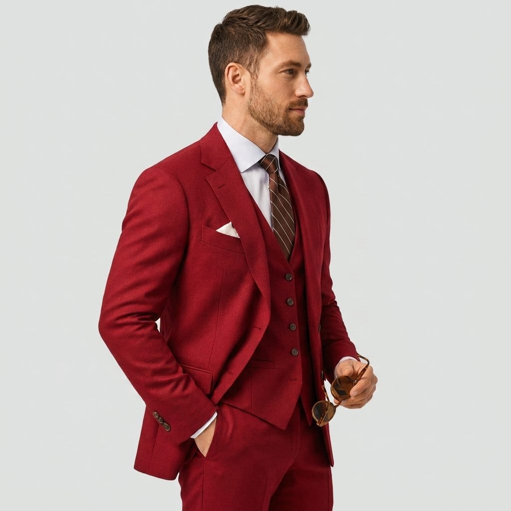 Three-Piece Double-Breasted Blazer Set for Men