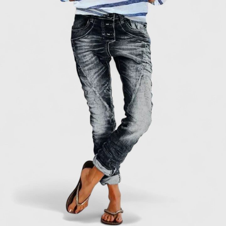 Tulia | Distressed Wide Leg Jeans for Women
