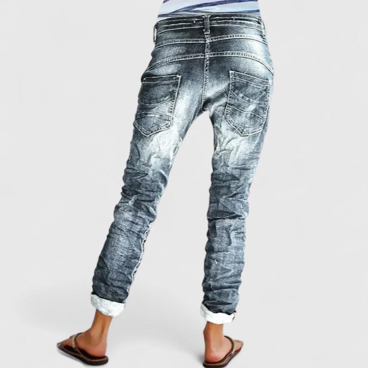 Tulia | Distressed Wide Leg Jeans for Women