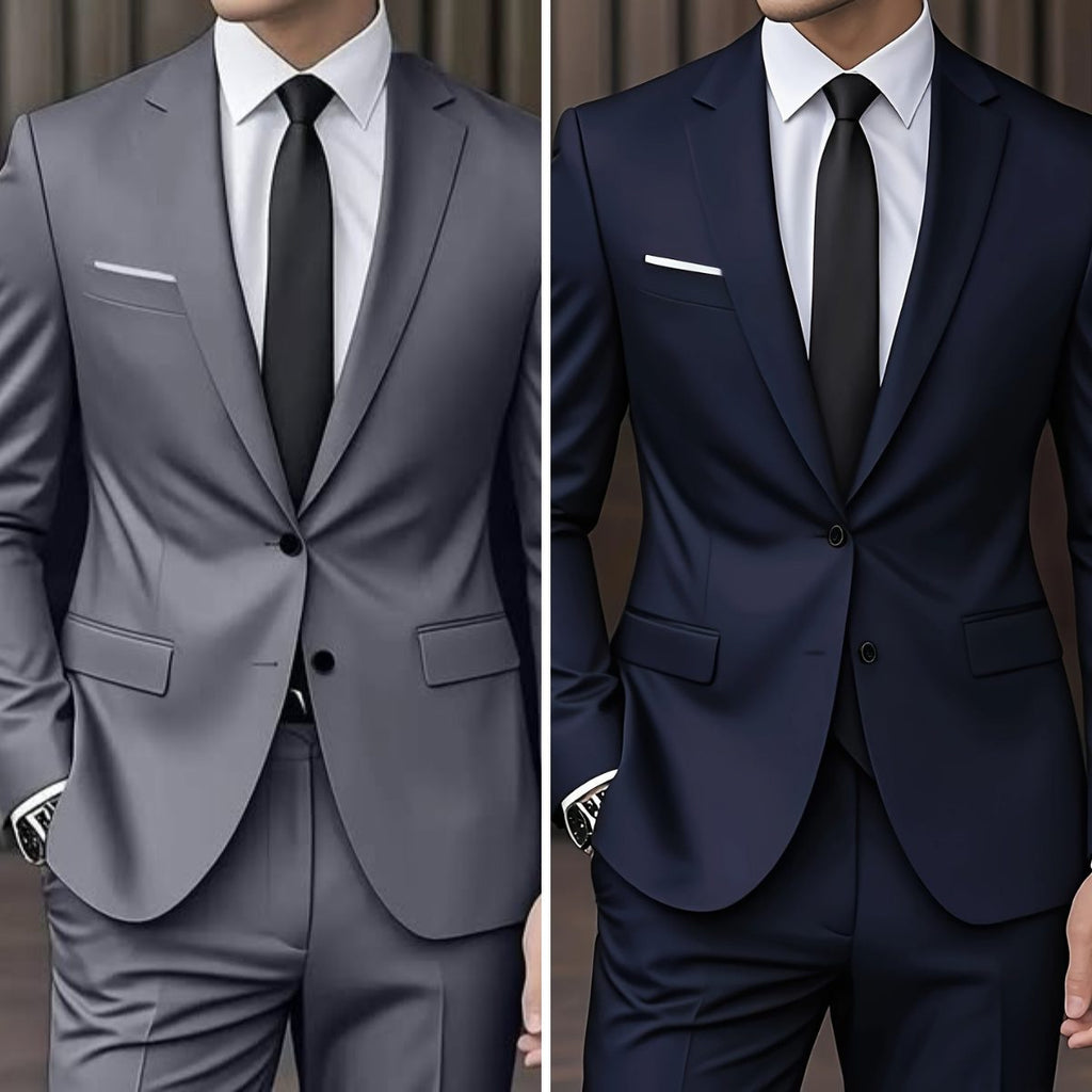 Two-Button Notch Lapel Suit for Men