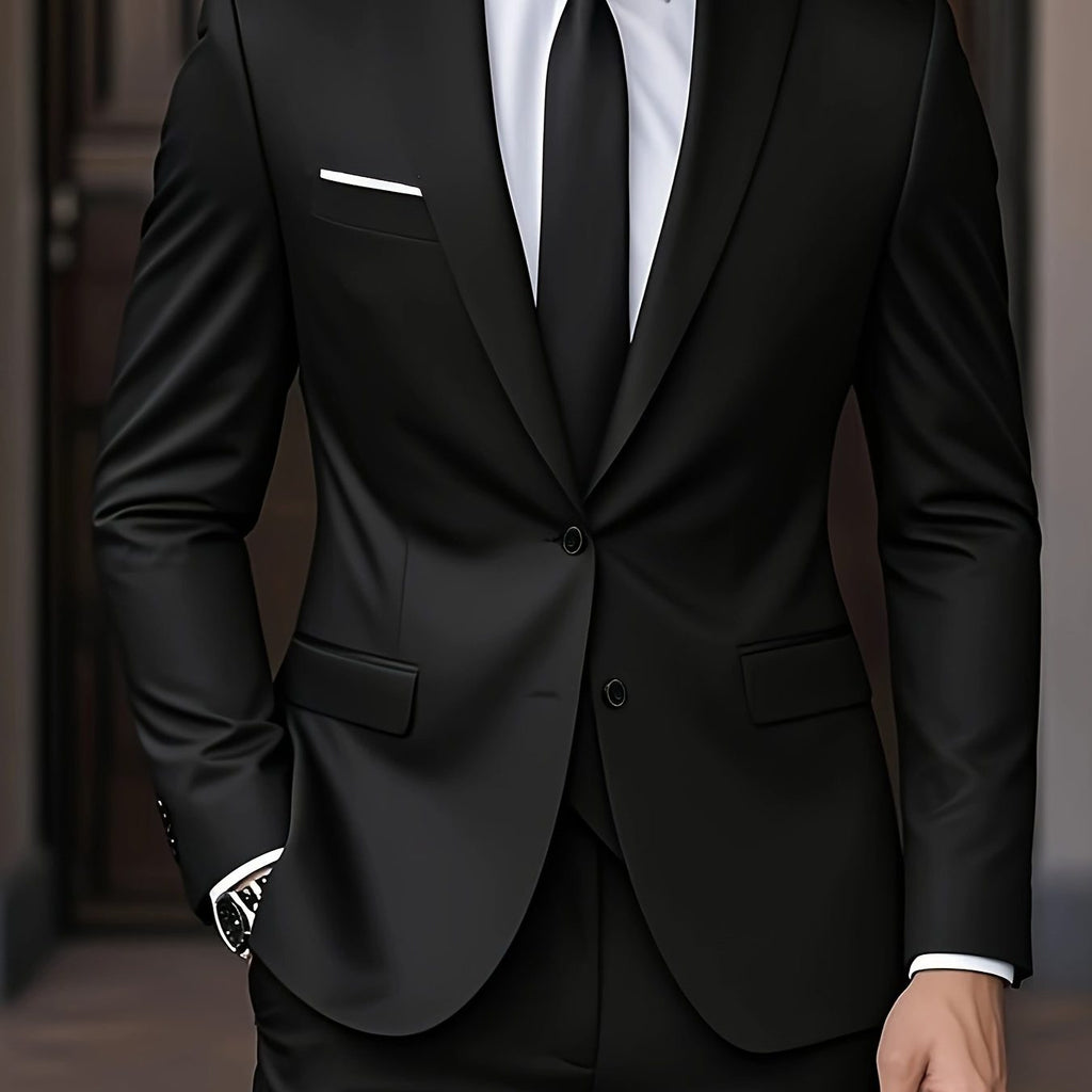 Two-Button Notch Lapel Suit for Men