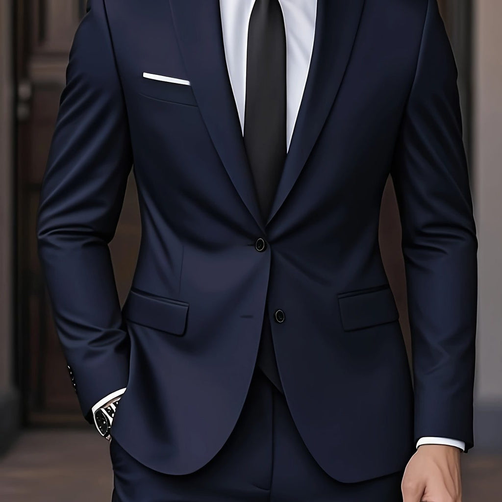 Two-Button Notch Lapel Suit for Men