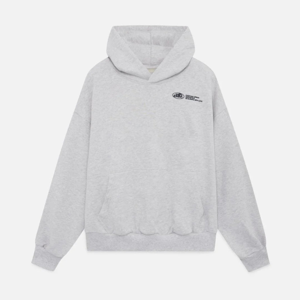 Women's fleece hoodie with text graphic