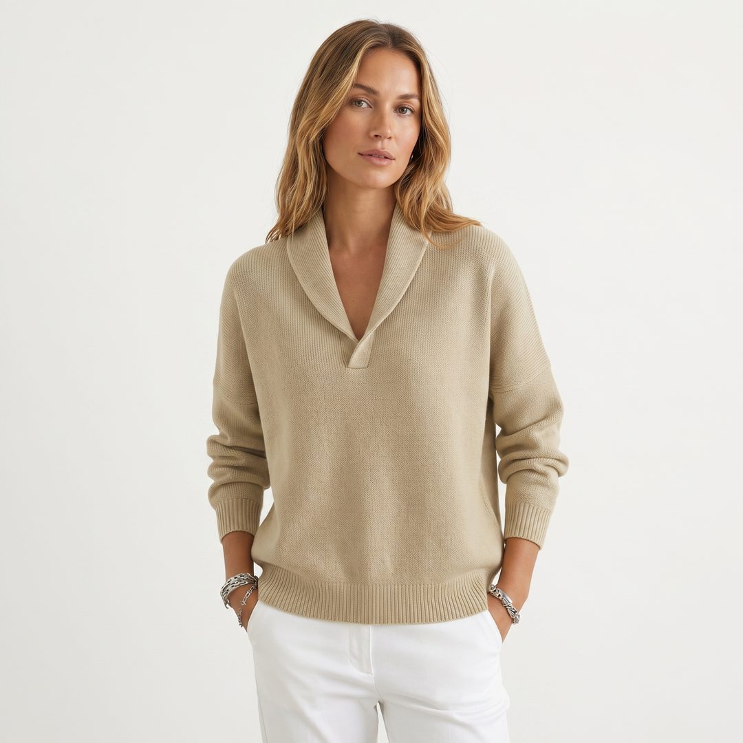 Annabel | Relaxed Knit Pullover with V-Neck for Women