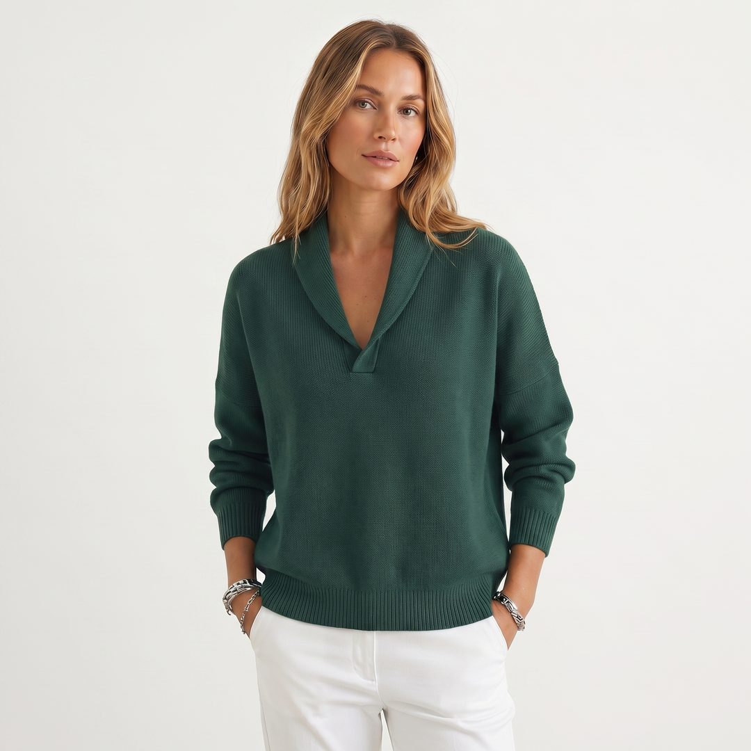 Annabel | Relaxed Knit Pullover with V-Neck for Women