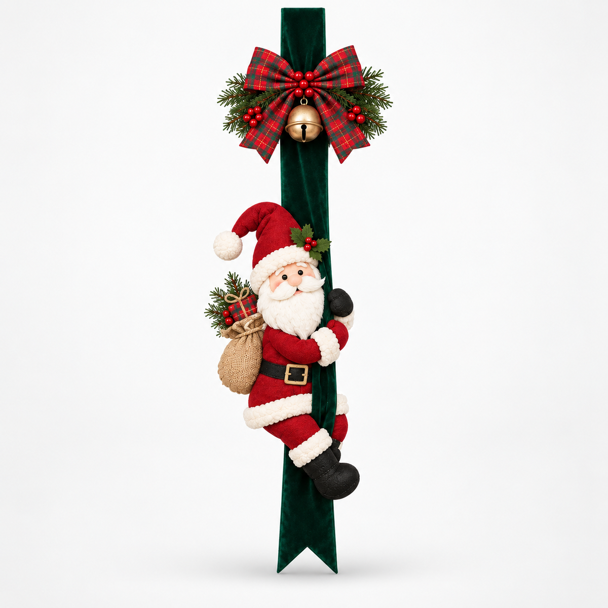 Hollyhug – 3D Santa And Reindeer Christmas Door Hanging