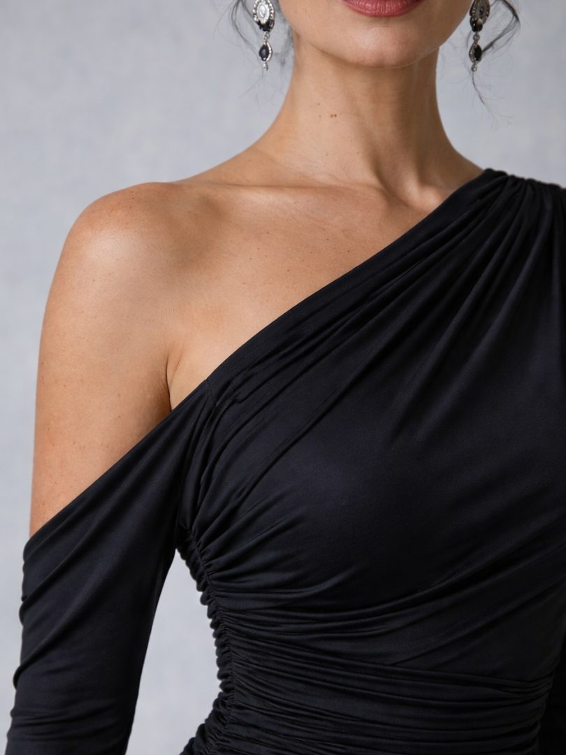 Vienne | One-Shoulder Ruched Maxi Dress for Women