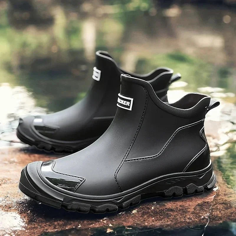 Women's waterproof ankle boots with reinforced toe cap