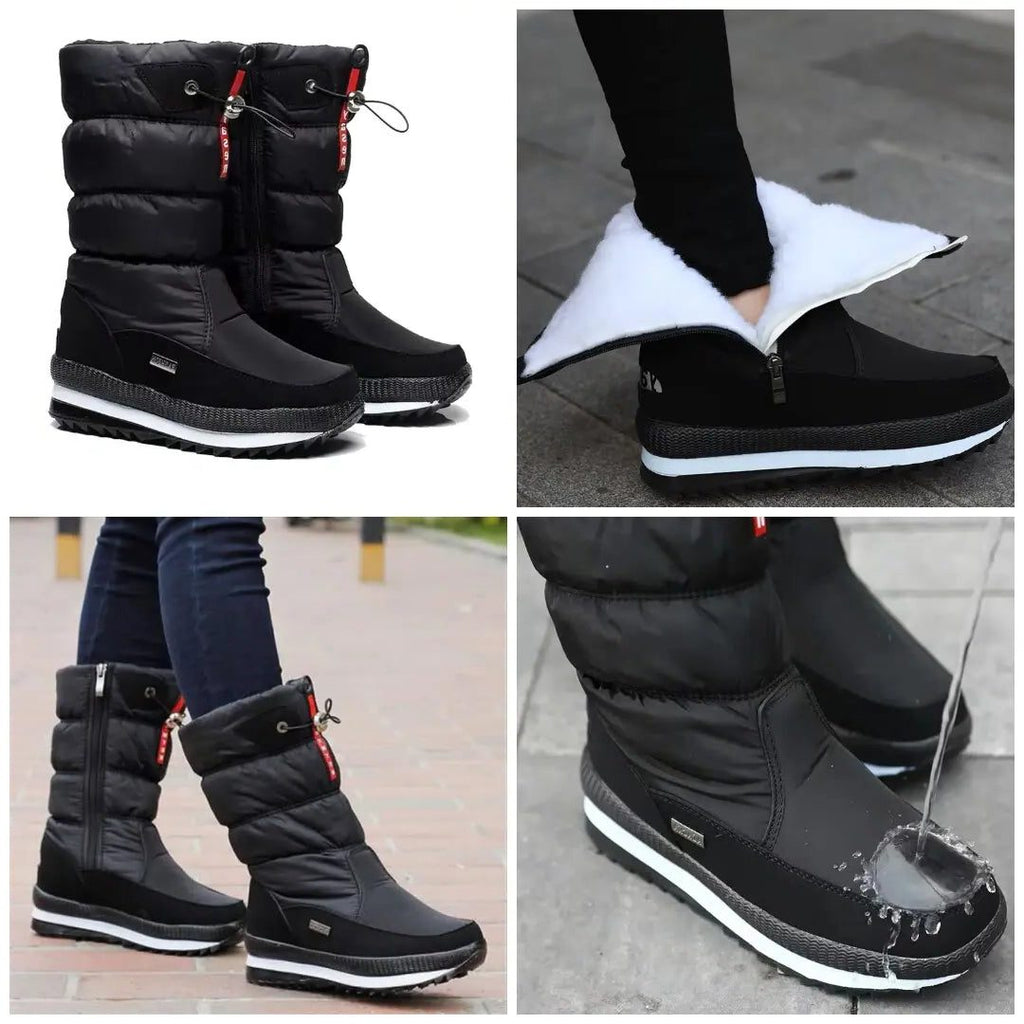 Fidelia | Waterproof Puffer Snow Boots for Women