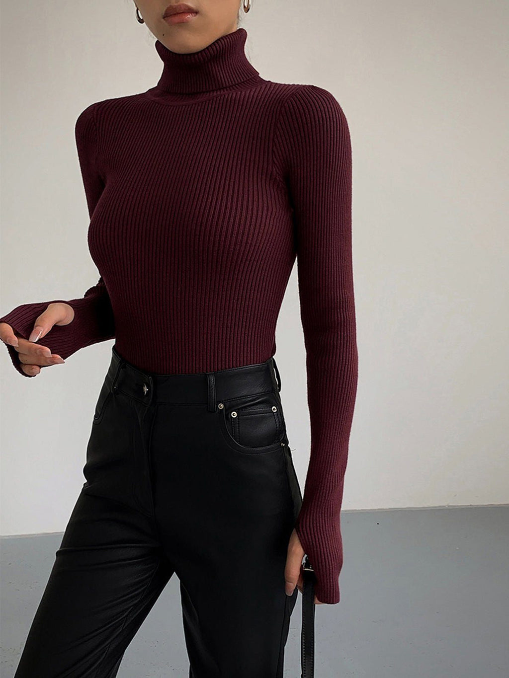 Wendeline | Ribbed Knit Turtleneck Sweater for Women
