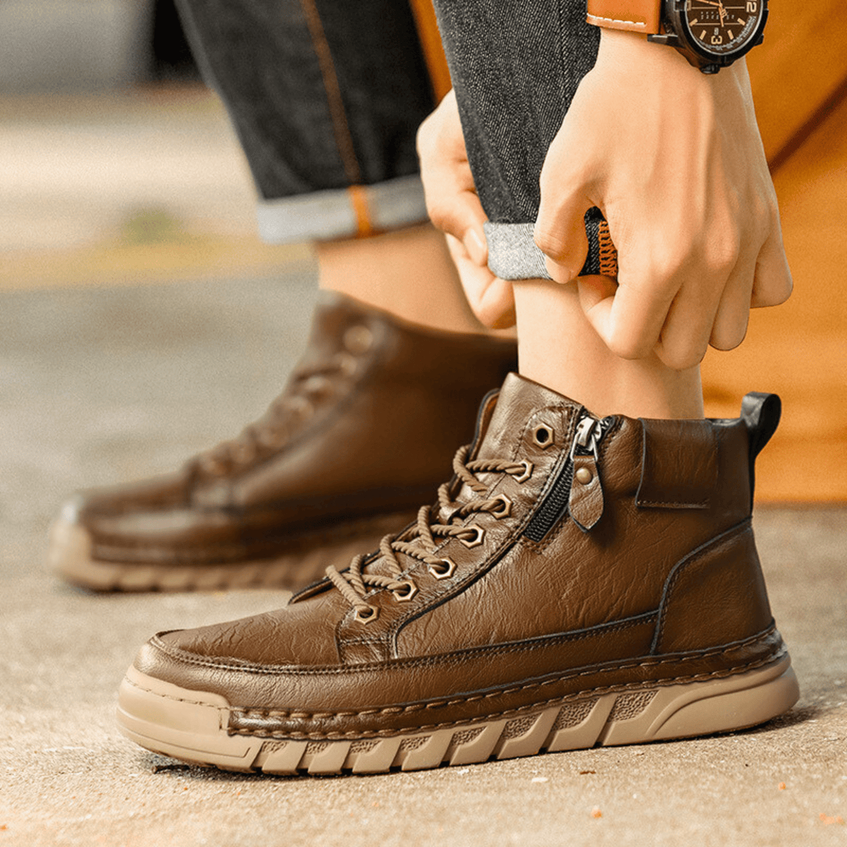 MEN'S LEATHER BOOTS