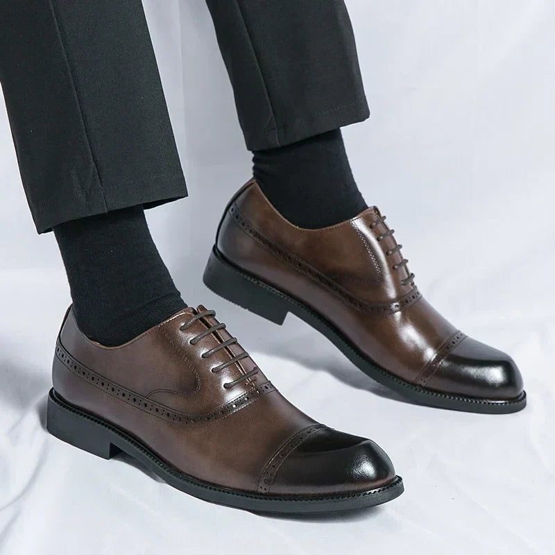 Wingtip Lace-Up Derby Shoes for Men