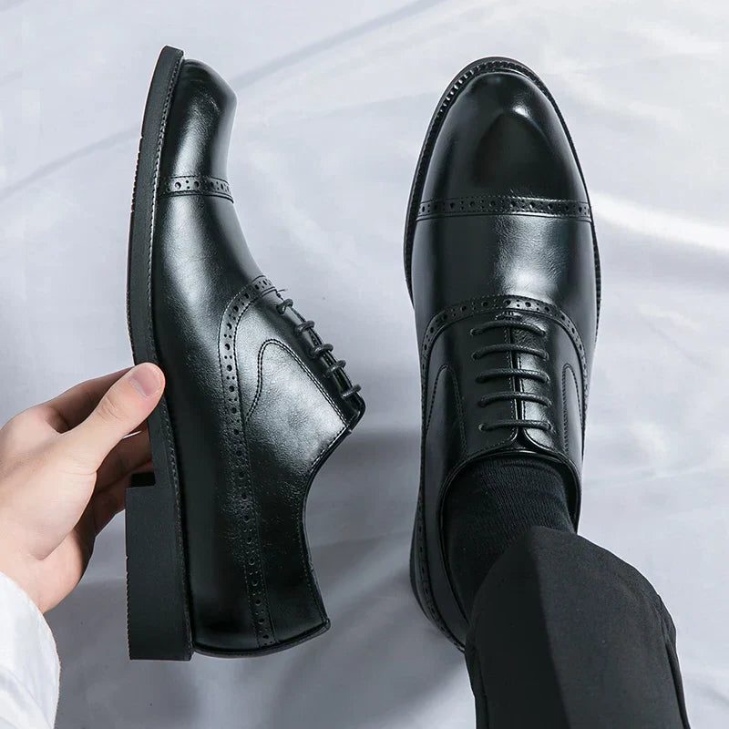 Wingtip Lace-Up Derby Shoes for Men