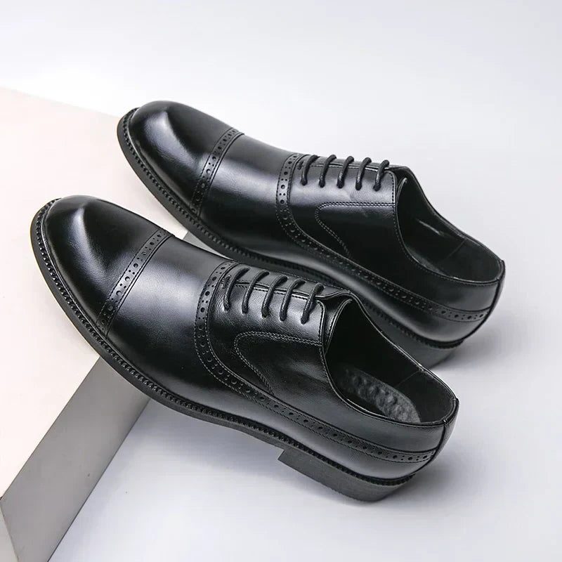 Wingtip Lace-Up Derby Shoes for Men
