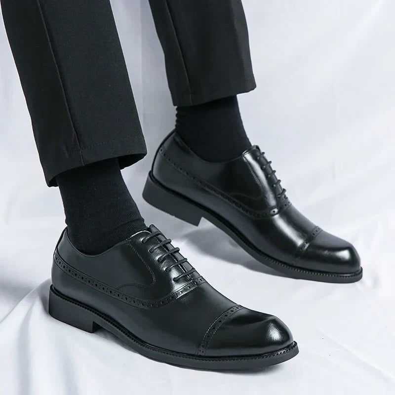 Wingtip Lace-Up Derby Shoes for Men