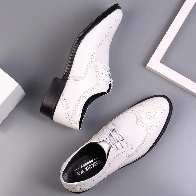 Wingtip Lace-Up Oxford Shoes for Men