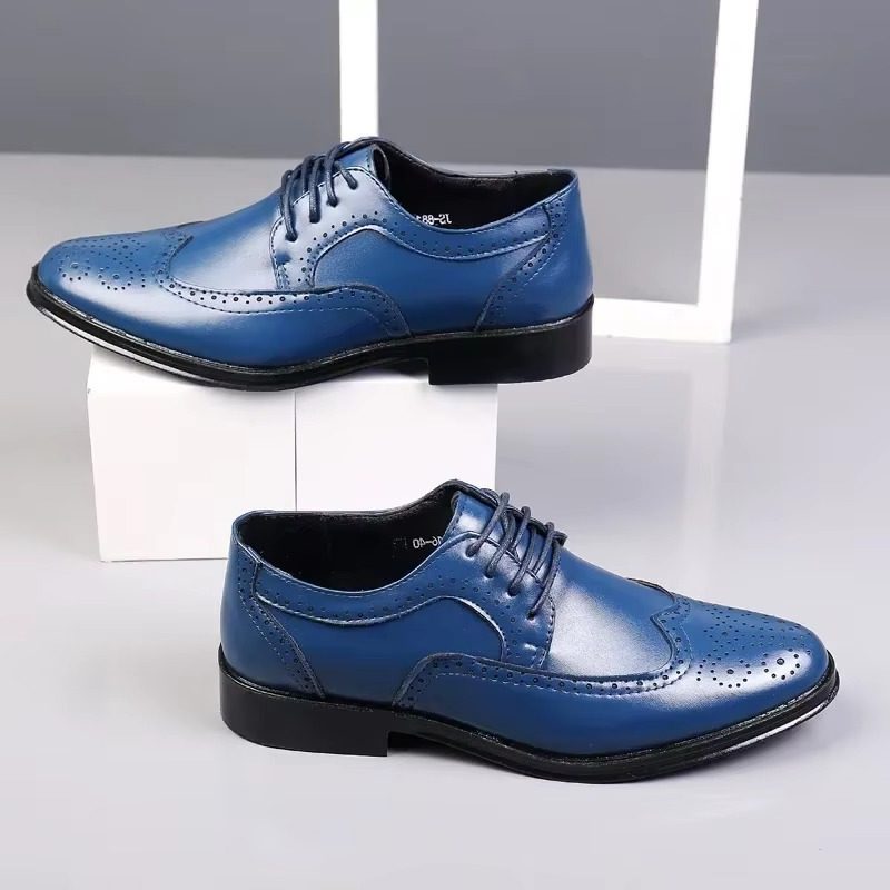 Wingtip Lace-Up Oxford Shoes for Men