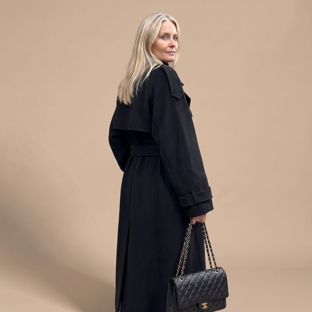 Luna | Women's Classic Double-Breasted Long Belted Trench Coat