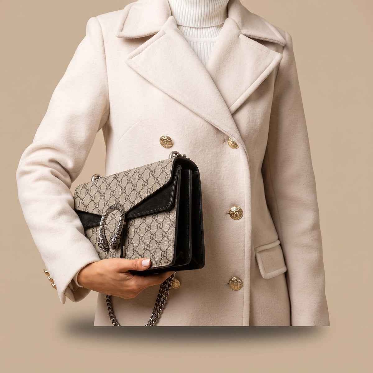 Sophia | Women's Double-Breasted Tailored Wool-Blend Midi Coat
