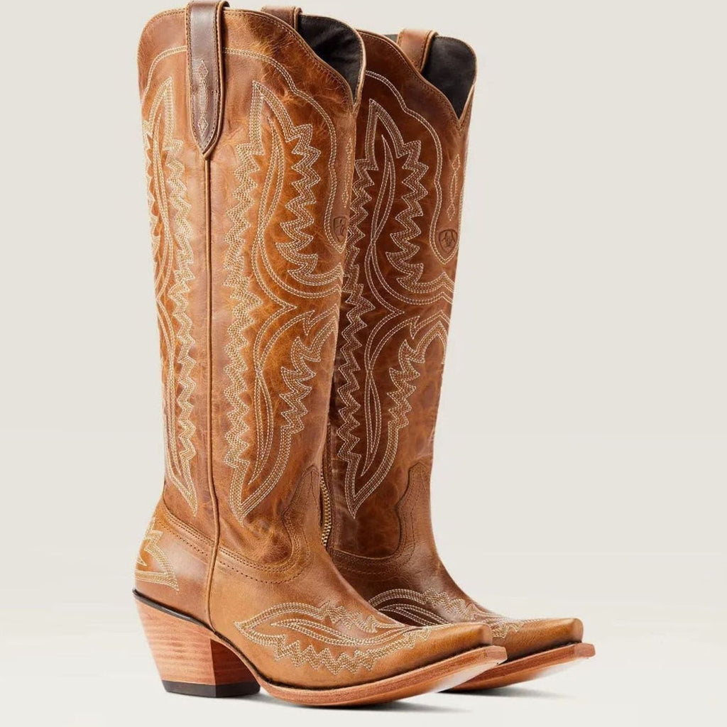 Camila | Women's Embroidered Pointed-Toe Cuban Heel Tall Cowboy Boots