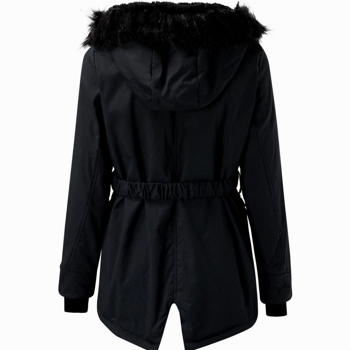 Women's Faux Fur Hooded Fitted Parka Winter Coat