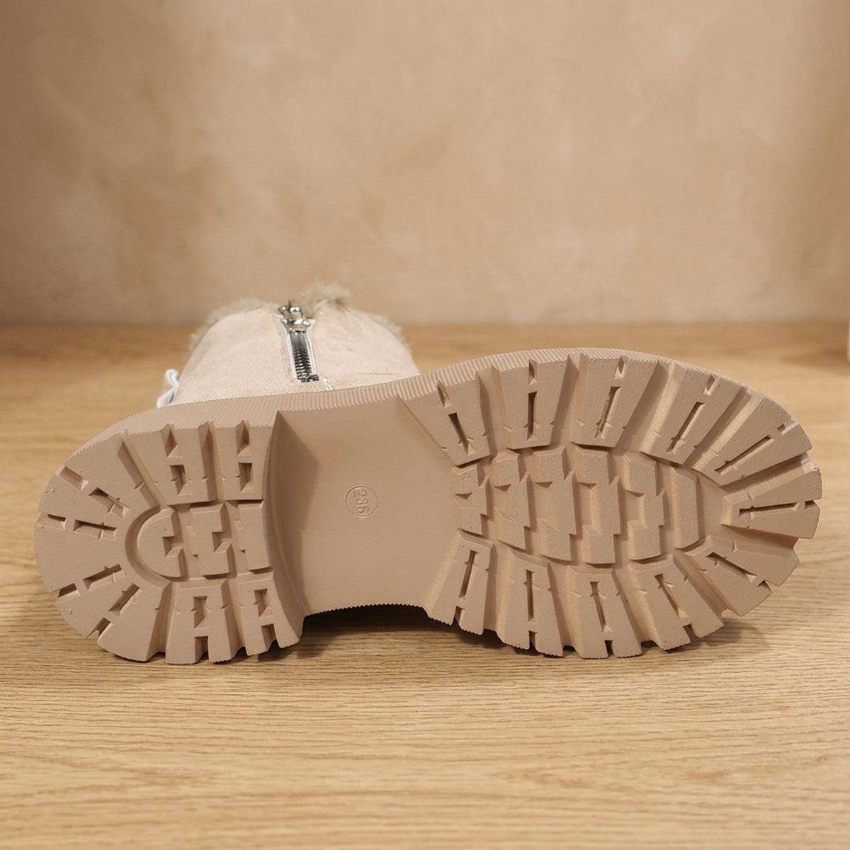 Harper | Women's Faux-Suede Slip-On Fleece-Lined Ankle Boots Platform