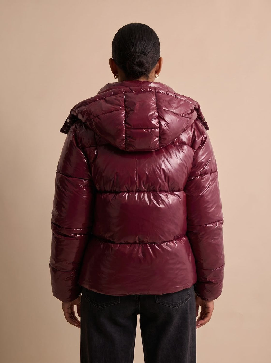 Aria | Women's Glossy Hooded Quilted Puffer Jacket