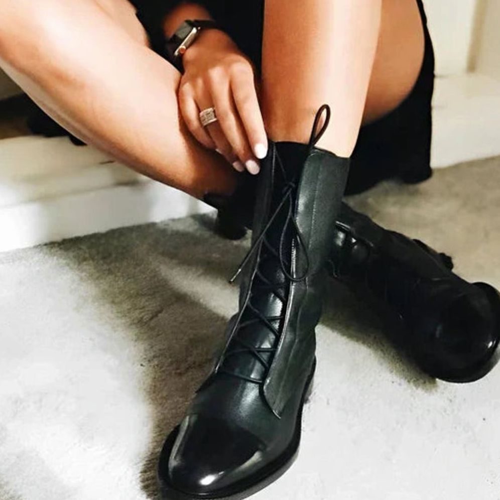 Madison | Women's Lace-Up Mid-Calf Fashion Ankle Boots